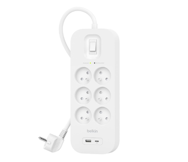 BELKIN SurgePlus 6xFR 1xUSB-A 1xUSB-C 650J 2M SRB002ca2M - 1170791 - zdjęcie 2
